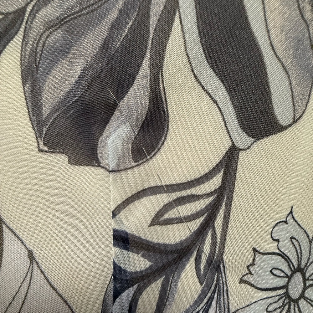 Vintage Believe Y2K Floral Midi Dress Size 14 Beige Gray Cottagecore Fairycore - Picture 5 of 5